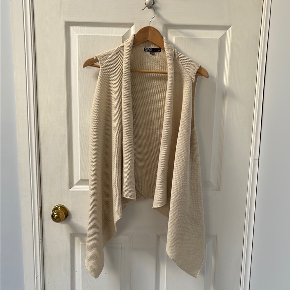Cream Knit Sweater Vest